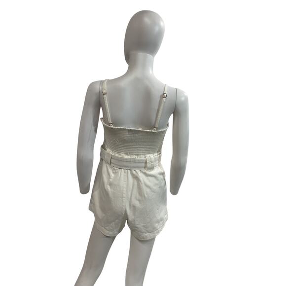 Show Me Your Mumu 'Sloane' White Cotton Romper Size XS - Picture 3 of 5